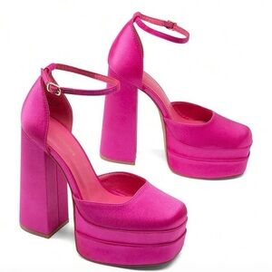 Elegant Pink Platform Heels